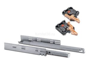 Направляющие MODERN SLIDE  L-450 полного выдвижения с доводчиком