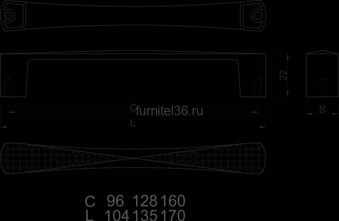 Ручка COMO L-096, хром 2 Ручка COMO L-096, хром — изображение 2