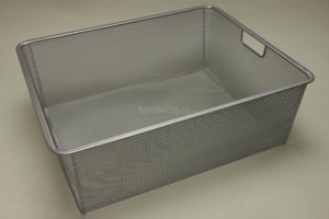 Корзина на 2 рельса, шир.45 см, Mesh, платина