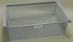 Корзина на 2 рельса, шир.60 см, 605*430*180 Mesh, платина