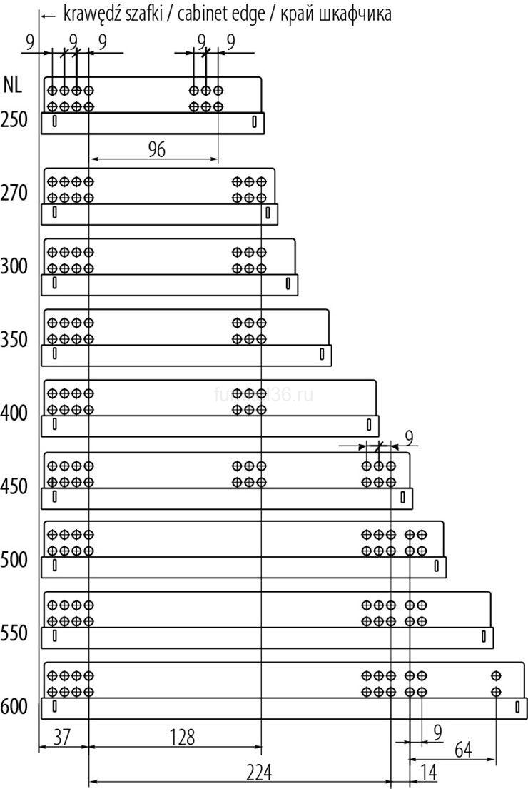 Направляющие MODERN SLIDE L-300 частичного 3/4 выдвижения с доводчиком 2 Направляющие MODERN SLIDE L-300 частичного 3/4 выдвижения с доводчиком — изображение 2