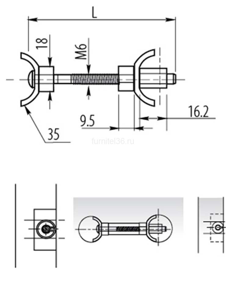 Стяжка GTV для столешниц, L-100, EM-SBL100-01 2 Стяжка GTV для столешниц, L-100, EM-SBL100-01 — изображение 2