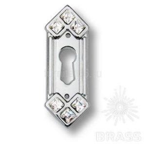 Ключевина декоративная со Swarovski, глянцевый хром