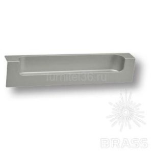 Ручка врезная, 150/128 матовый хром 128 мм
