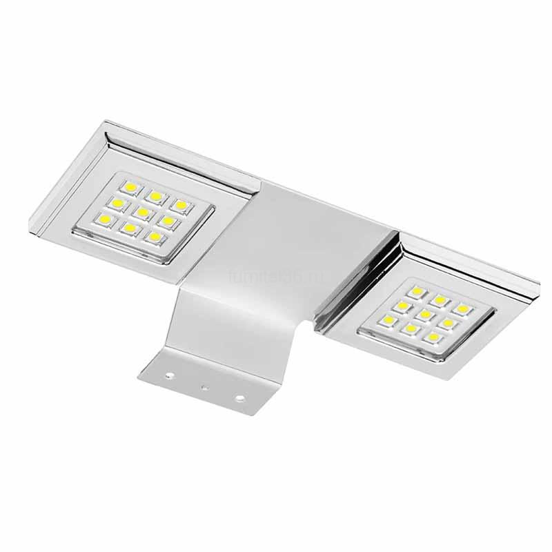 Светильник светодиод. Calderon 2 квадрат 12V, 2*1,6W, 18диодов, тепл. свет, хром 1 Светильник светодиод. Calderon 2 квадрат 12V, 2*1,6W, 18диодов, тепл. свет, хром