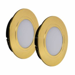 КСС 2х Polus 220В, 4Вт,3000К, золото+шлейф  в кор.