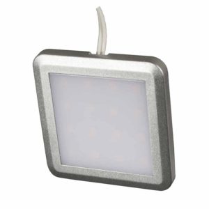 КСС Светильник меб.накл.КВАДРАТ LED PALIS-18-2, 12В, 1,9ВТ, 3000К, Серебро, каб.2,0м