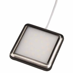 КСС Светильник меб.накл.КВАДРАТ LED18-12, 12В, 1,9ВТ, 5000К,Черный, каб.2,0м