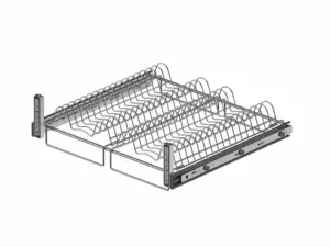 Выдвижная сушка 600 PLATE хром STARAX (фасадн. крепл.)