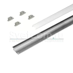 КСС 2507W  -диффузор полуматовый, профиль 2 м+ 4 заглушки (врезной)